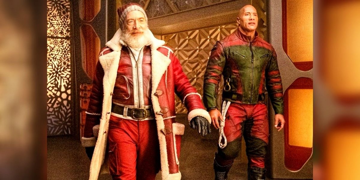 JK Simmons’ Santa Struts Alongside Dwayne Johnson in New Red One Image