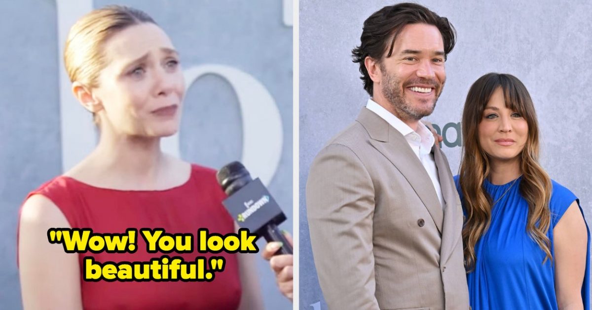 Elizabeth Olsen Sweet Reaction Kaley Cuoco New Mom