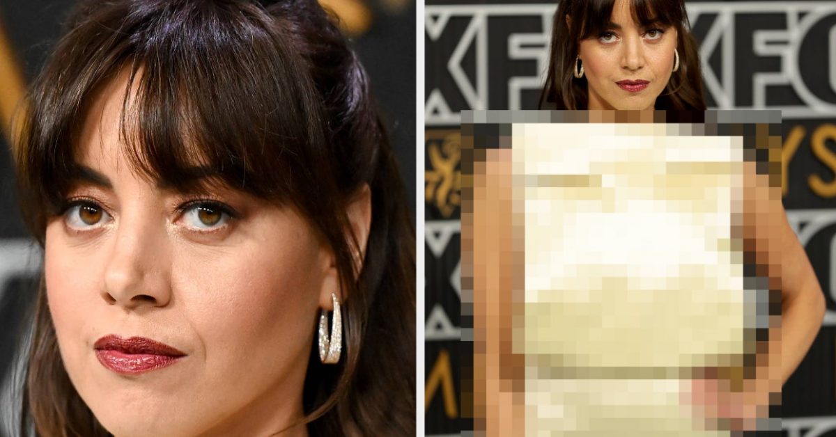 Aubrey Plaza Stole The 2023 Emmys Red Carpet With A Dress That Has To Be Seen To Be Believed