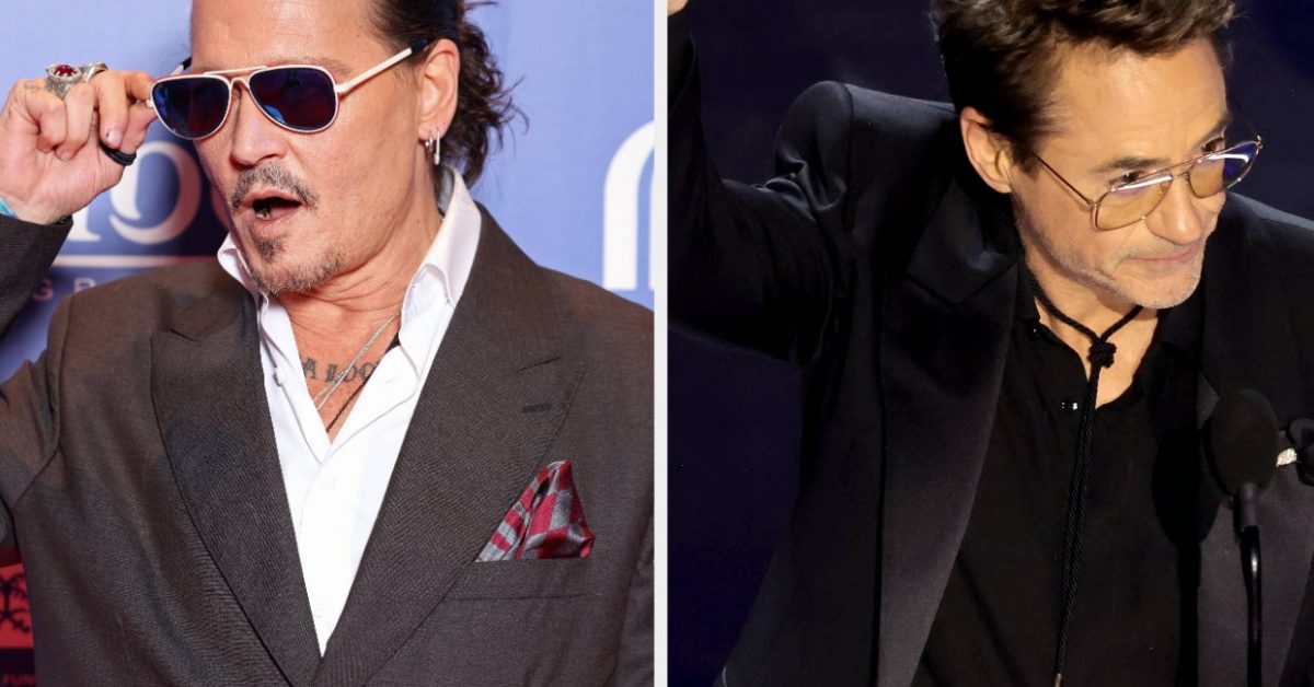 People Are Cringing After Johnny Depp Shared A Totally Edited Picture Of Himself And Robert Downey Jr. That He Actually Wasn’t In At All