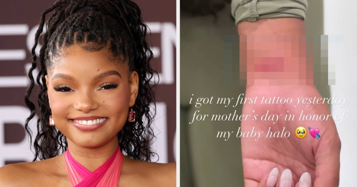 Halle Bailey Gets Halo Tattoo For Mother’s Day