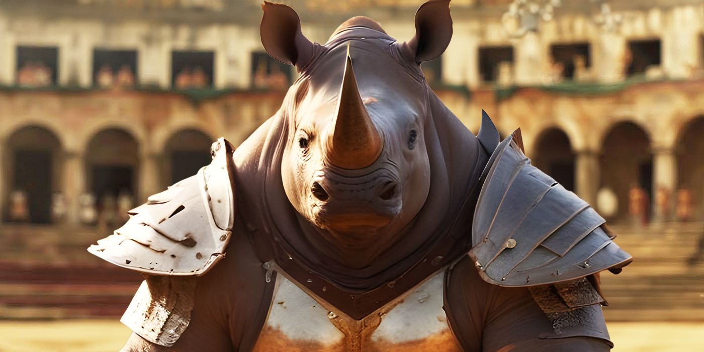 After 25 Years, Ridley Scott Finally Gets His Rhino Fight Scene in ‘Gladiator II’