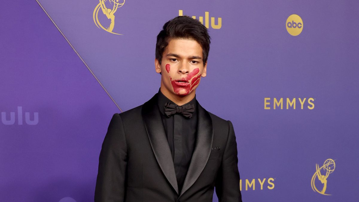 D’Pharaoh Woon-A-Tai Sends Message With Red Hand on Face at 2024 Emmys