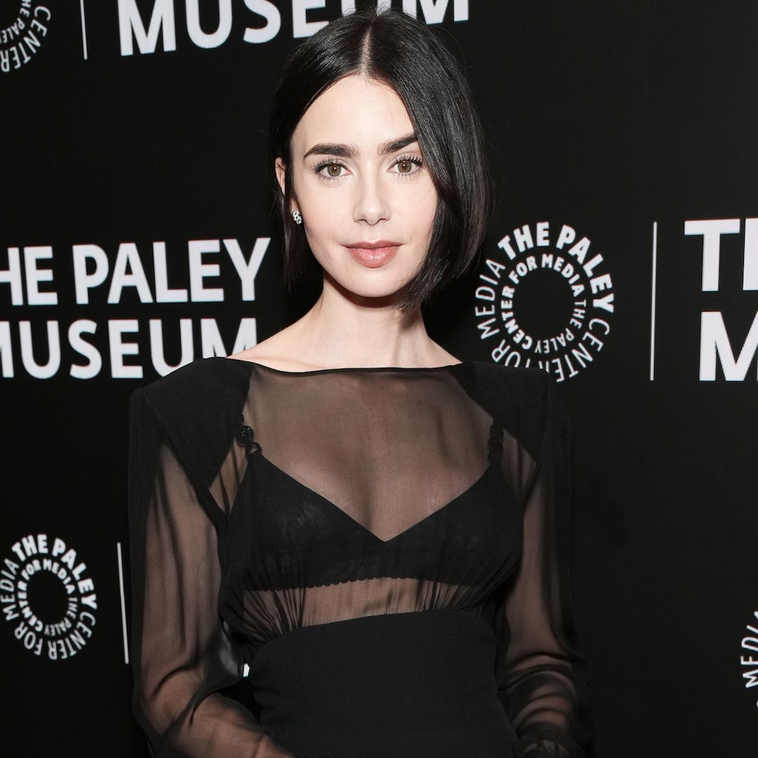 Lily Collins Debuts Blonde Hair as Baby Spice for Halloween Costume