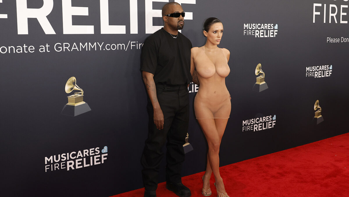 Kanye West Defends Bianca Censori’s Nude Grammys Outfit