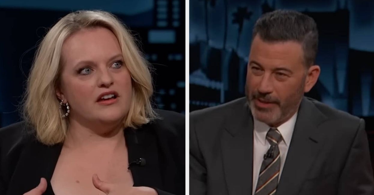 Jimmy Kimmel Was Left Visibly Stunned After Elisabeth Moss Told Him That A “Handmaid’s Tale” Crew Member Asked For The Underwear She Wore During Filming