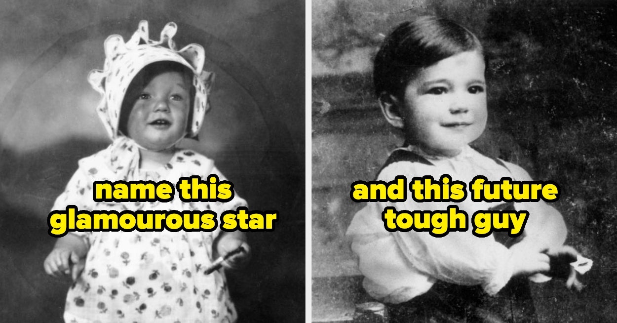 Here Are 10 Childhood Photos Of Classic Movie Stars. Can You Tell Who's Who?